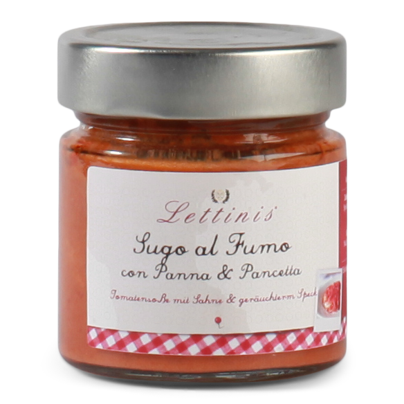 Lettinis Sugo al Fumo -Tomatensoße mit Sahne und geräuchertem Speck
