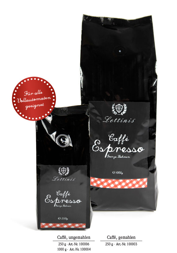 Lettinis Caffe Espresso - ganze Bohnen 250g
