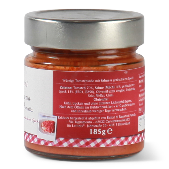 Lettinis Sugo al Fumo -Tomatensoße mit Sahne und geräuchertem Speck