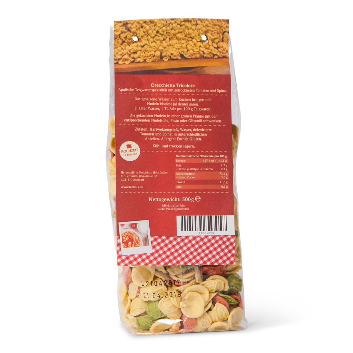 Lettinis Orecchiette Tricolori