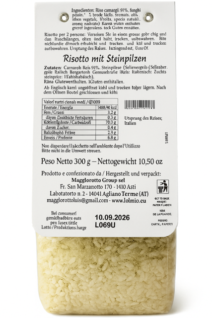 L´Olmo Risotto mit Steinpilzen