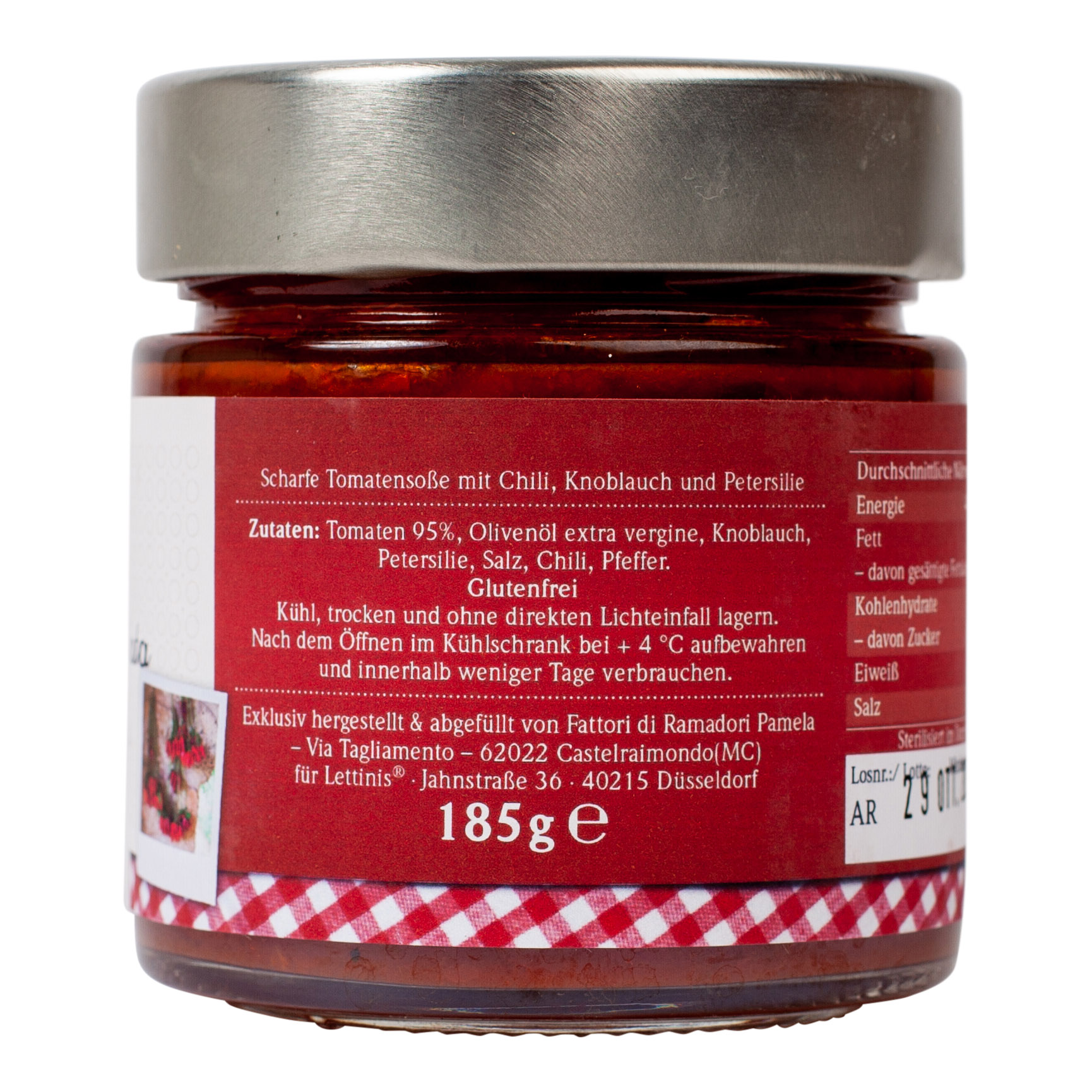 Lettinis Sugo all' Arrabbiata - Scharfe Tomatensoße mit Chilli, Knoblauch und Petersilie