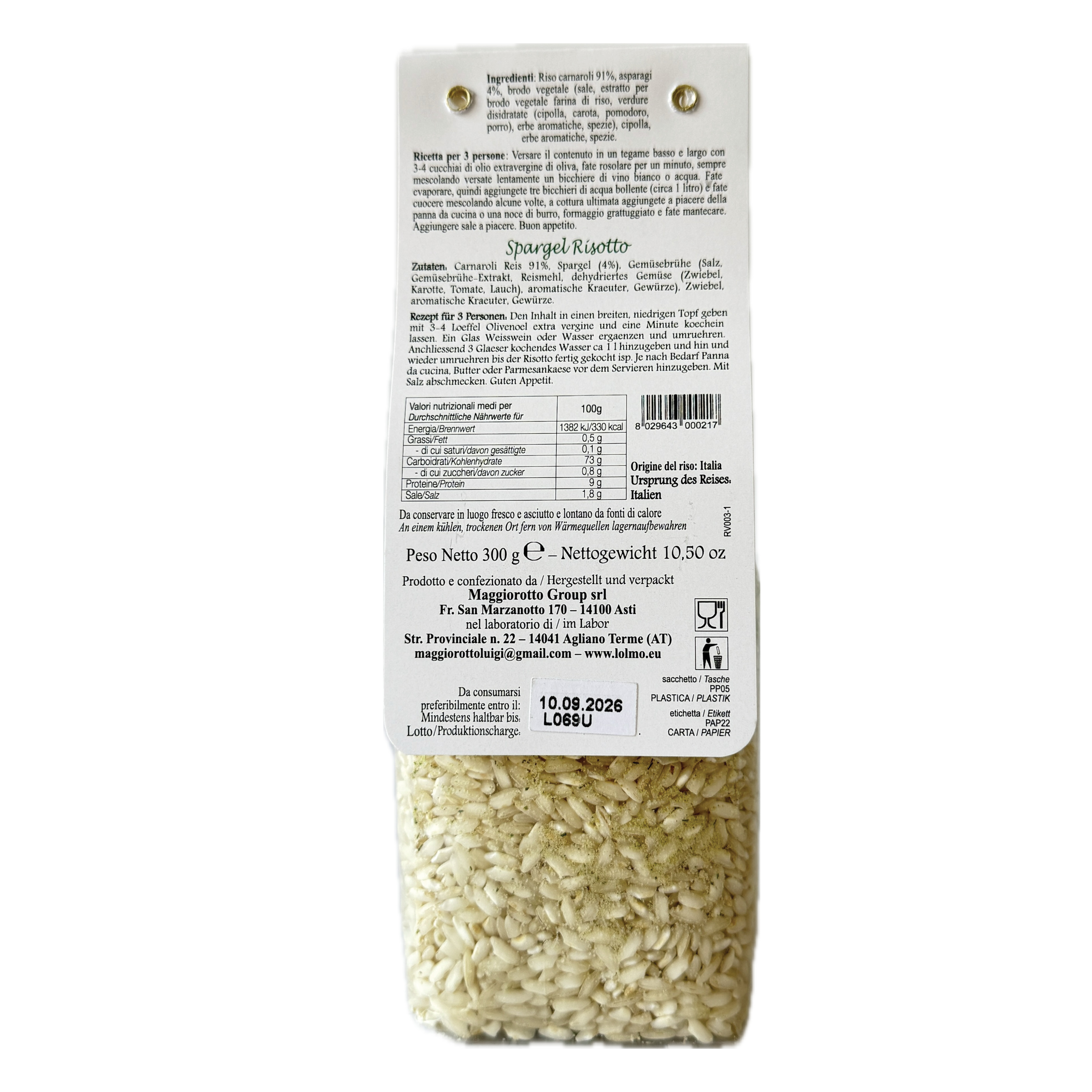 L´Olmo Risotto mit Spargel