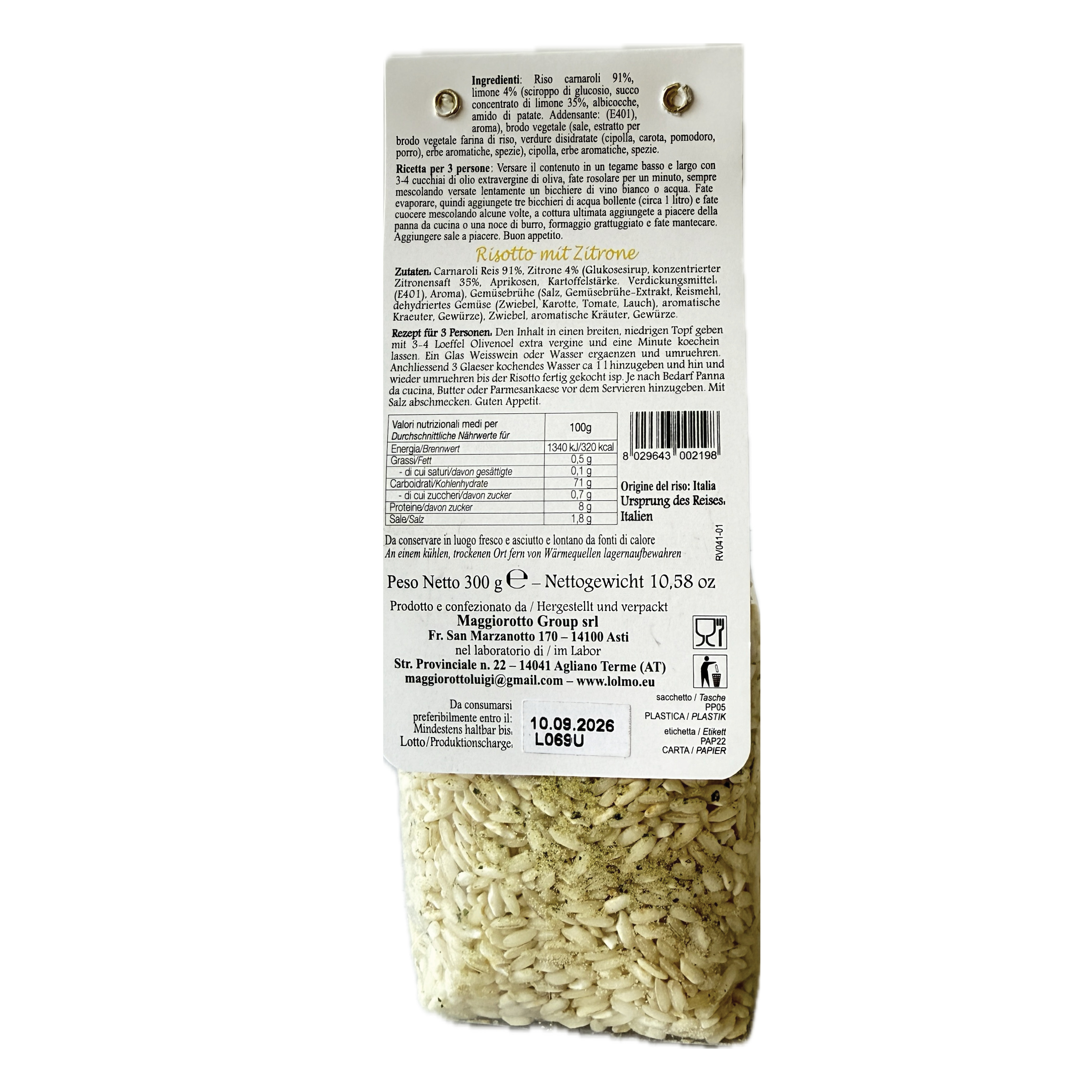 L´Olmo Risotto mit Zitrone