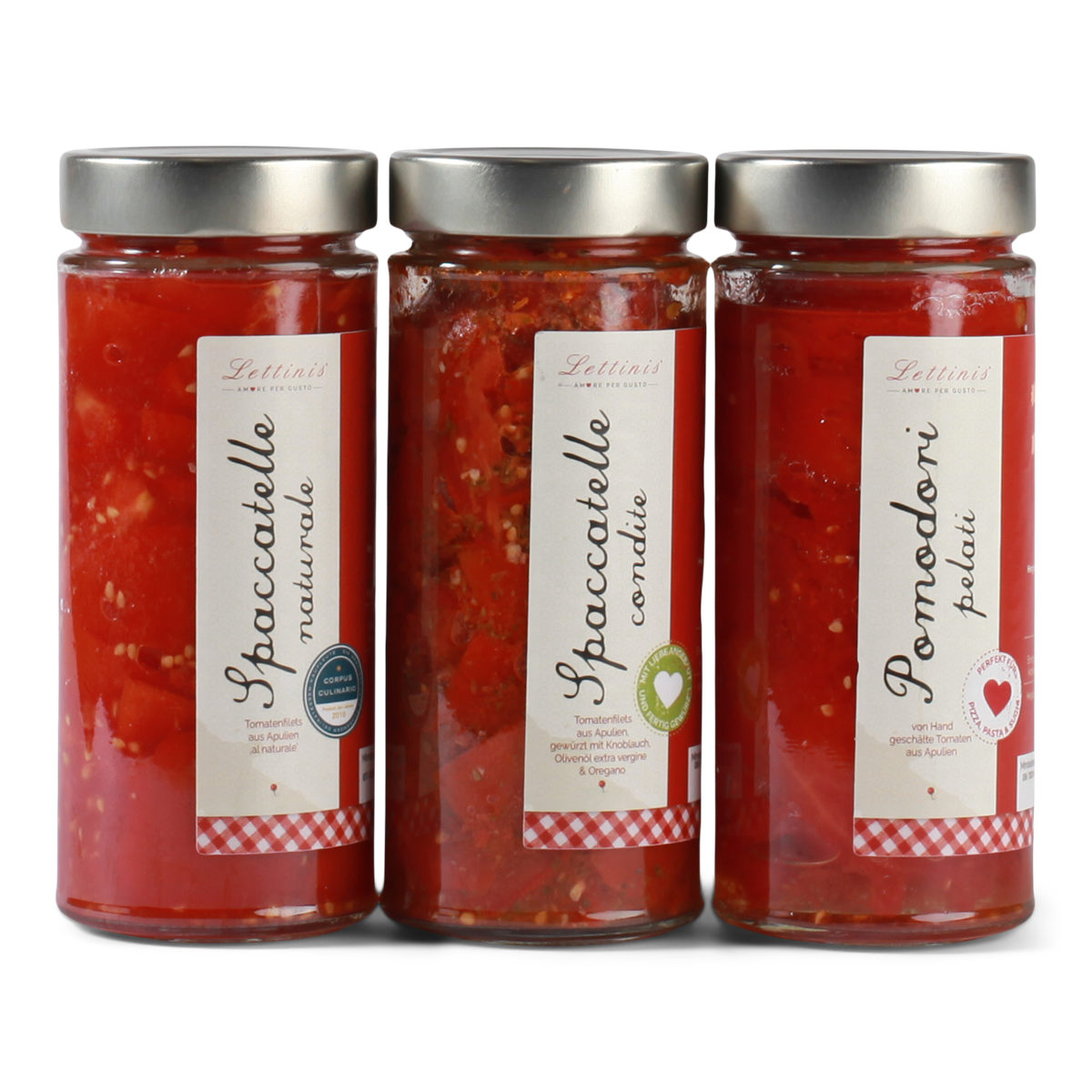 5+1 Aktion  Lettinis Pomodori Pelati - Handgeschälte Tomaten