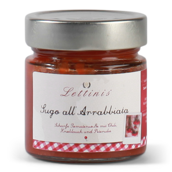 Lettinis Sugo all' Arrabbiata - Scharfe Tomatensoße mit Chilli, Knoblauch und Petersilie