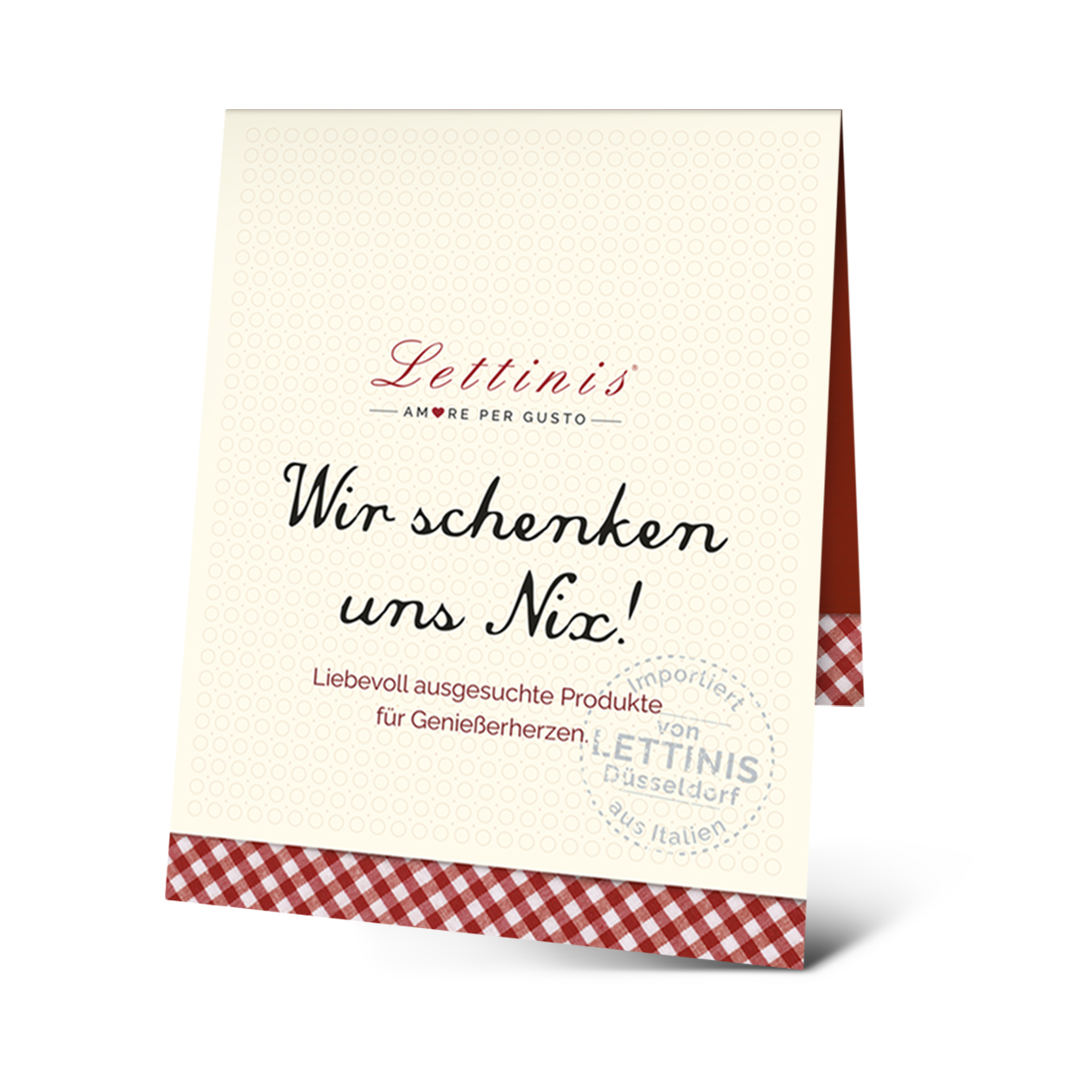 Geschenkanhänger für genähte Tüten "Wir schenken uns Nix"
