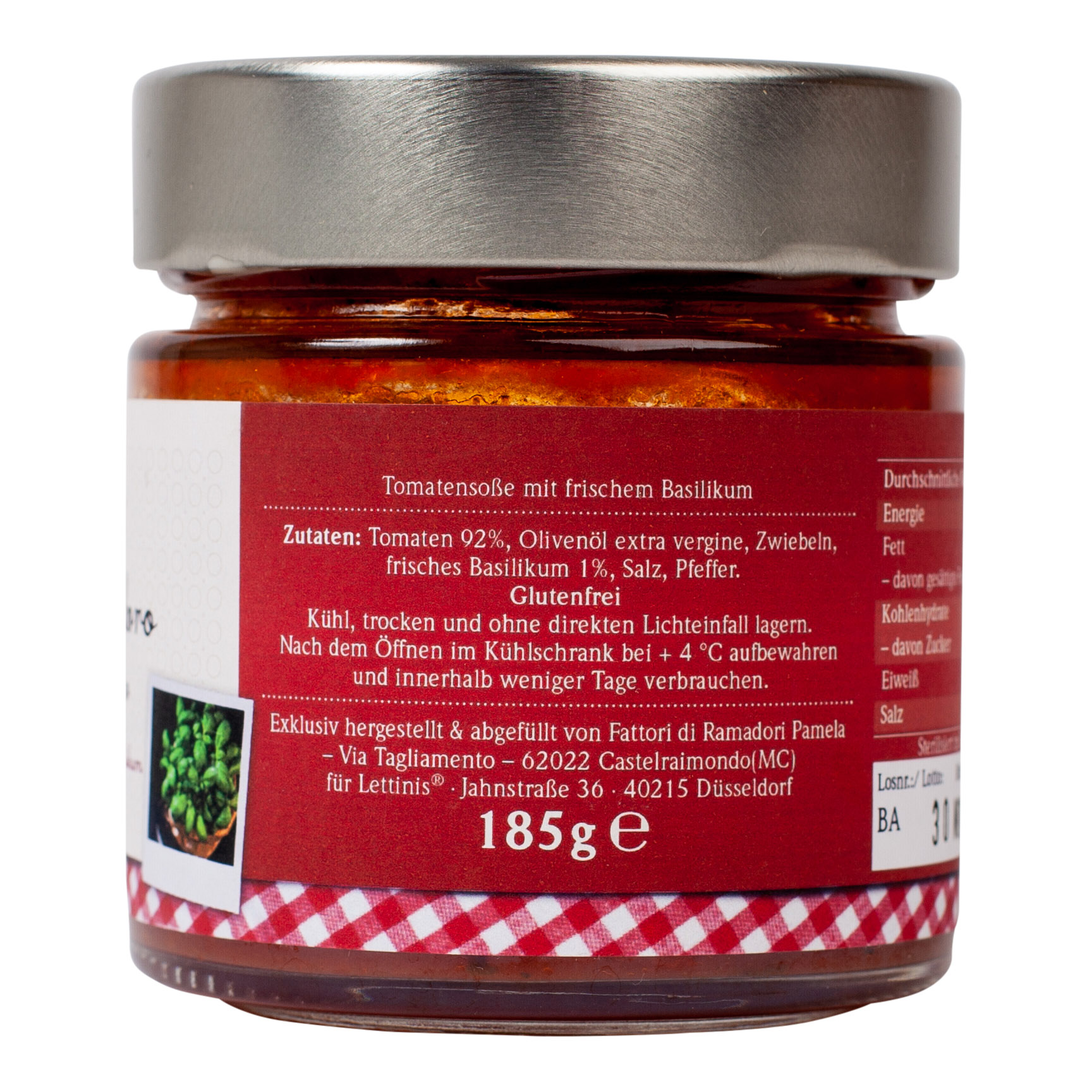 Lettinis Sugo al Pomodoro con Basilico fresco - Tomatensauce mit frischem Basilikum