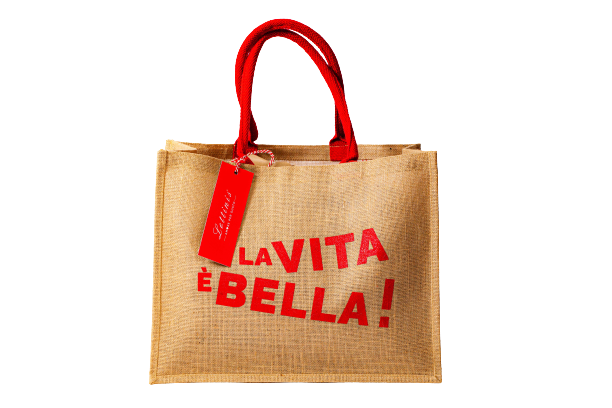 Lettinis Jute-Tasche "La Vita é Bella!"
