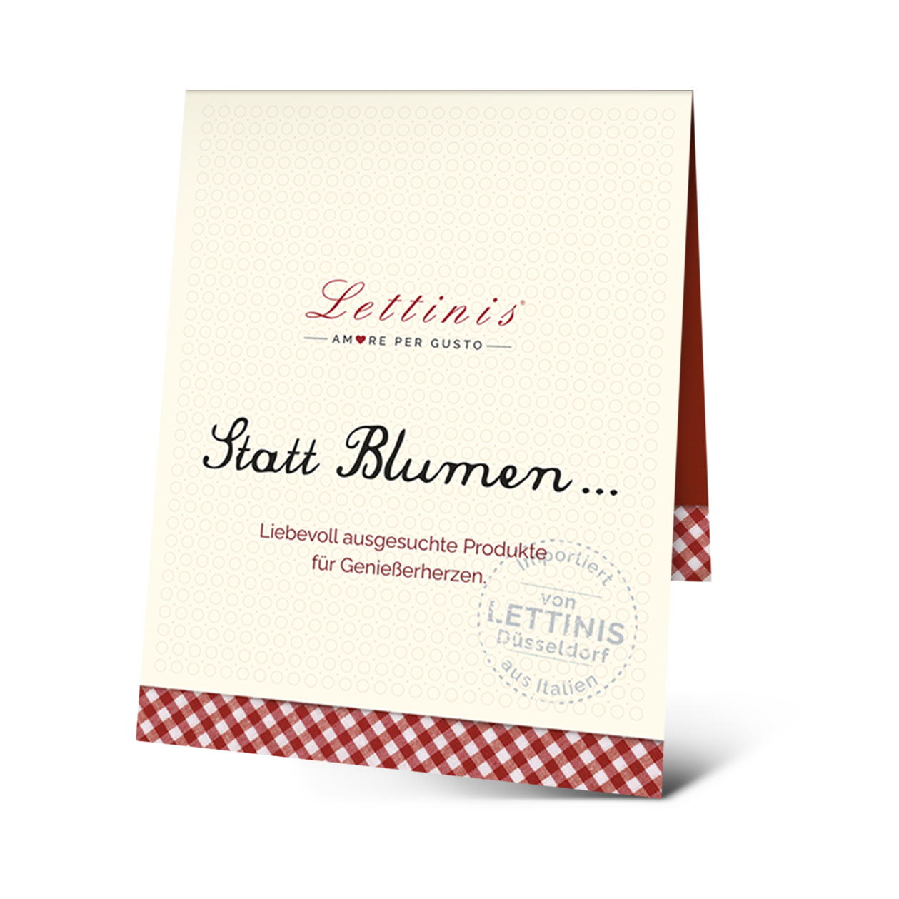 Geschenkanhänger für genähte Tüten "Statt Blumen"
