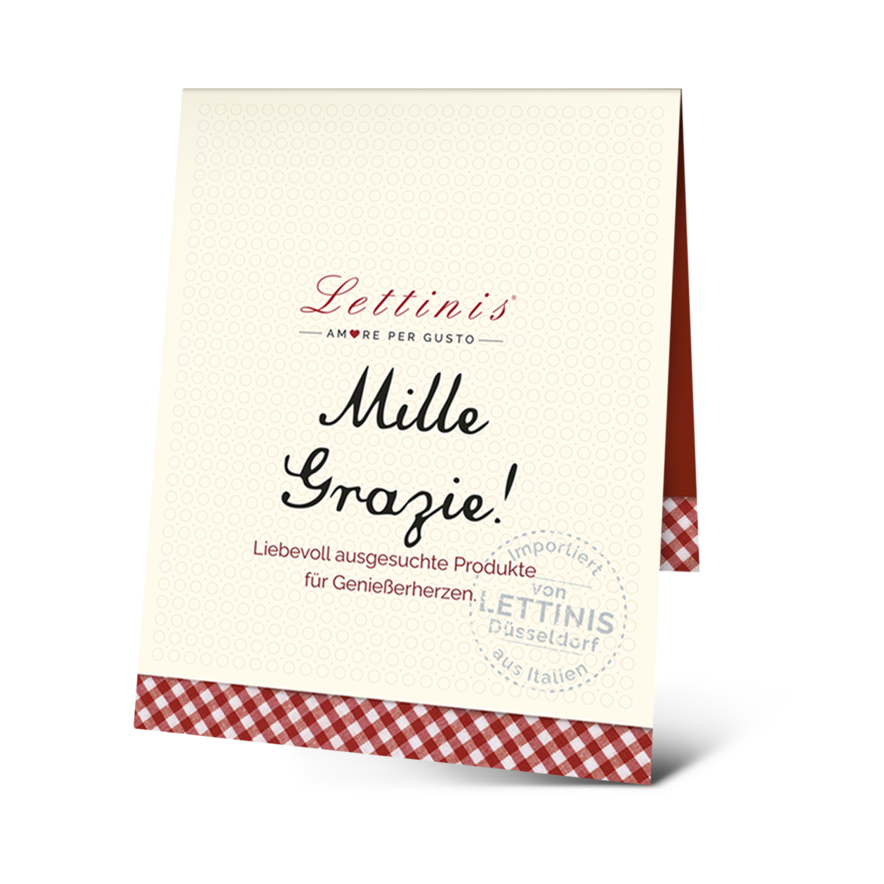Geschenkanhänger für genähte Tüten "Mille Grazie"